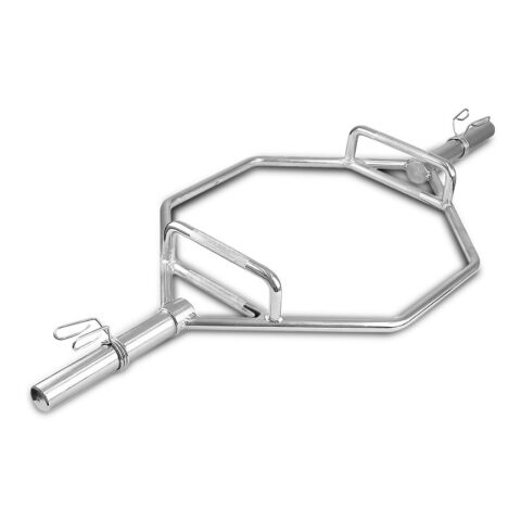 Lift safely and effectively with the Olympic Hex Trap Bar Barbell – perfect for deadlifts, shrugs, and farmer’s walks. Its hexagonal design promotes better posture and reduced lower back strain