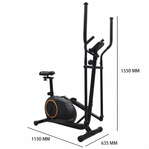 Experience smooth, low-impact cardio with the Magnetic Elliptical Bike. Featuring adjustable magnetic resistance and an ergonomic design, this bike offers a full-body workout to improve fitness, burn calories, and boost endurance