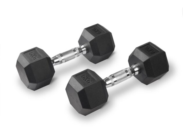 D2200.4 Rubber Hex Dumbbell 4kg (pair)