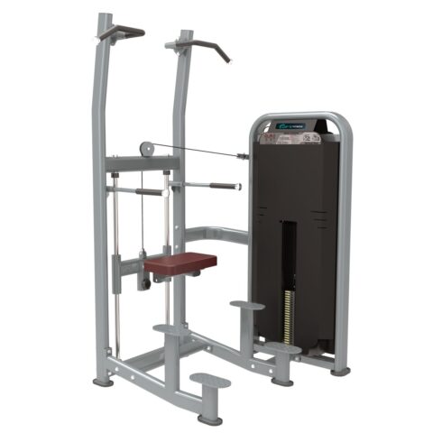 Enhance upper body strength with the Commercial Weight Assisted Chin + Dip Machine — designed for smooth, controlled movements, providing assistance for effective chin-ups and dips in any gym