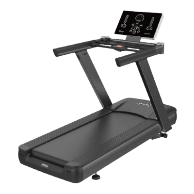 Get a great cardio workout with the treadmill. Ideal for walking, jogging, or running indoors, it improves cardiovascular health, burns calories, and builds endurance, all while being easy to use and adjust for your fitness level