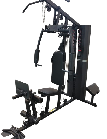 Transform your home workout routine with the One Station Multi Gym. Featuring multiple stations and adjustable settings, this all-in-one fitness machine targets full-body strength, toning, and muscle-building with ease and convenience