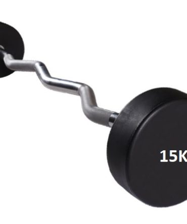 BW Rubber Fixed zig-zag Barbell Weight 15kg (GateGold Fitness) Brand