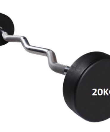 BW 20 Rubber Fixed Zig- zag Barbell Weight 20kg (GateGold Fitness) Brand