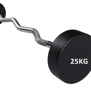 BW25 Rubber Fixed Zig-zag Barbell Weight 25kg (GateGold Fitness) Brand